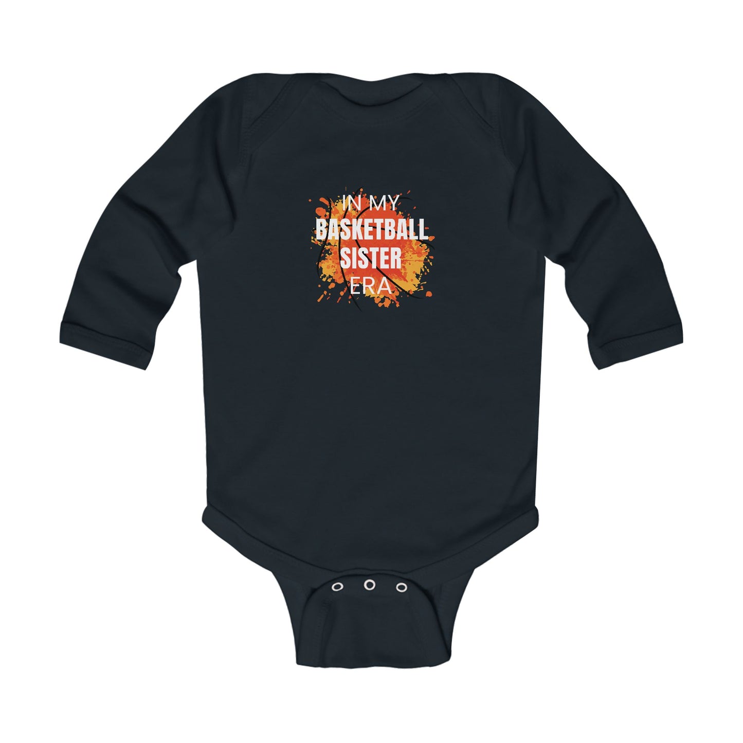 Basketball Sister Infant Bodysuit - Cute Long Sleeve Outfit for Little Sports Fans