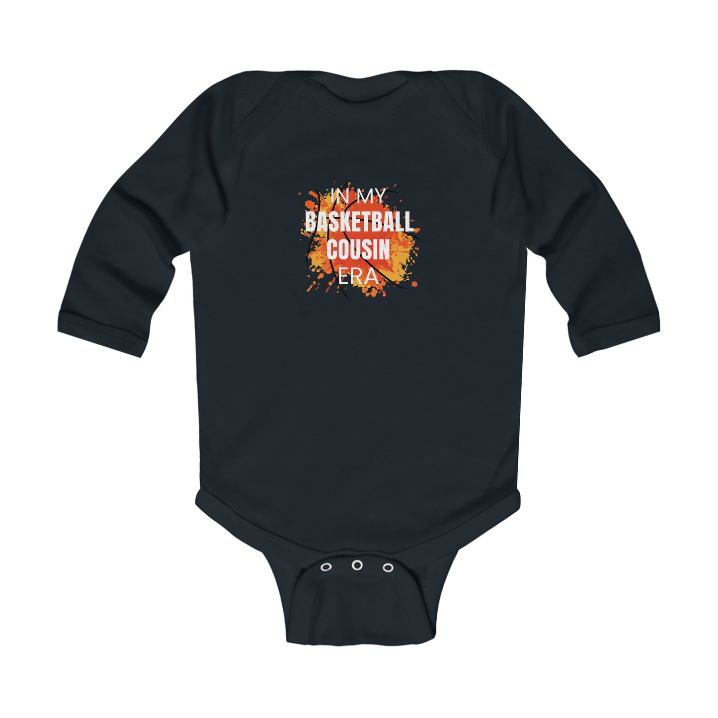 Basketball Cousin Infant Long Sleeve Bodysuit - Cute Sports Baby Gear