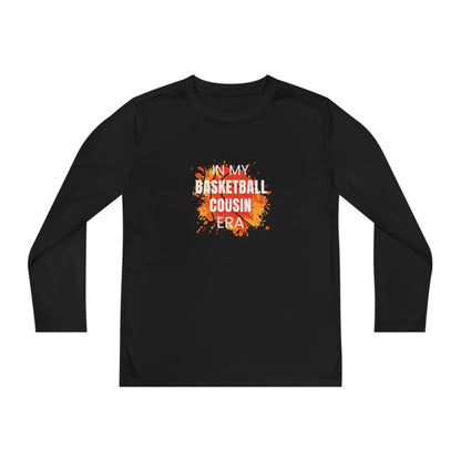 Youth Long Sleeve Basketball Tee - 'In My Basketball Cousin Era'