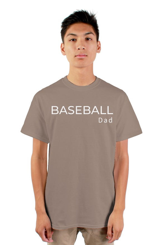 baseball dad t shirt - brown