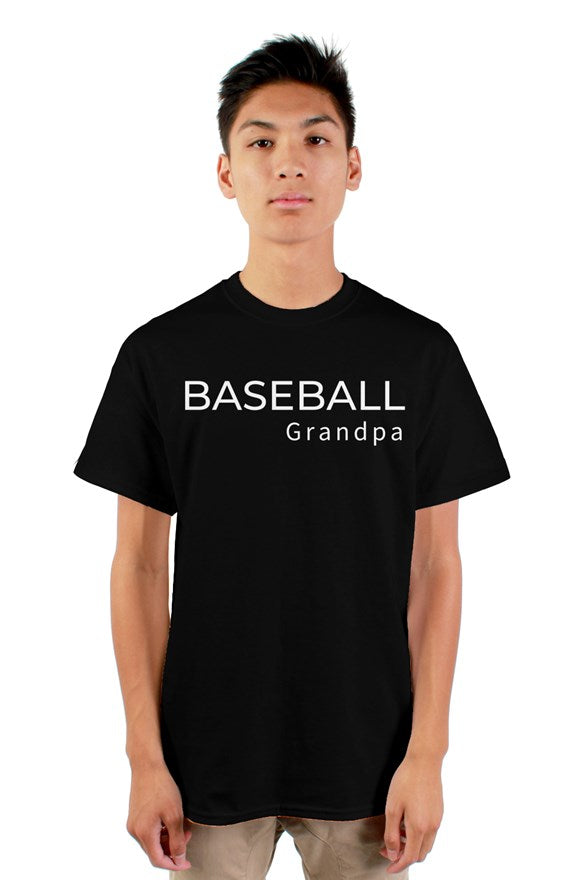 baseball grandpa t shirt - black