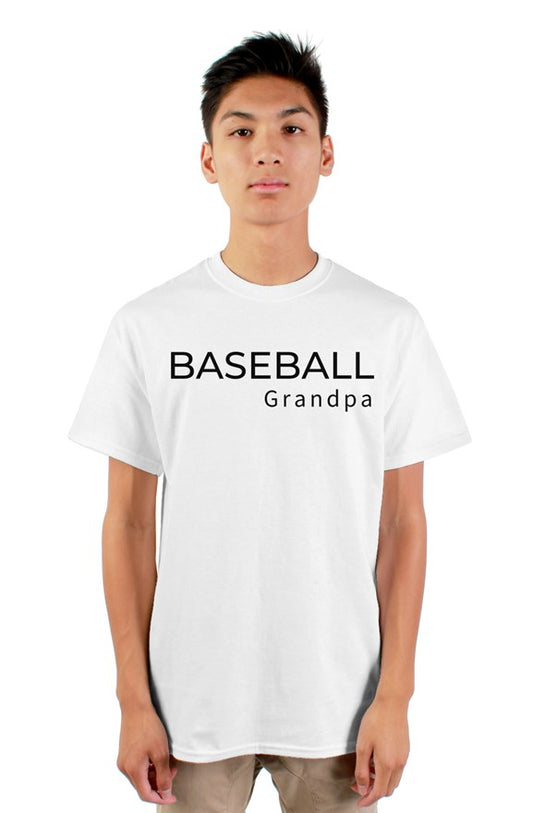 baseball grandpa t shirt - white