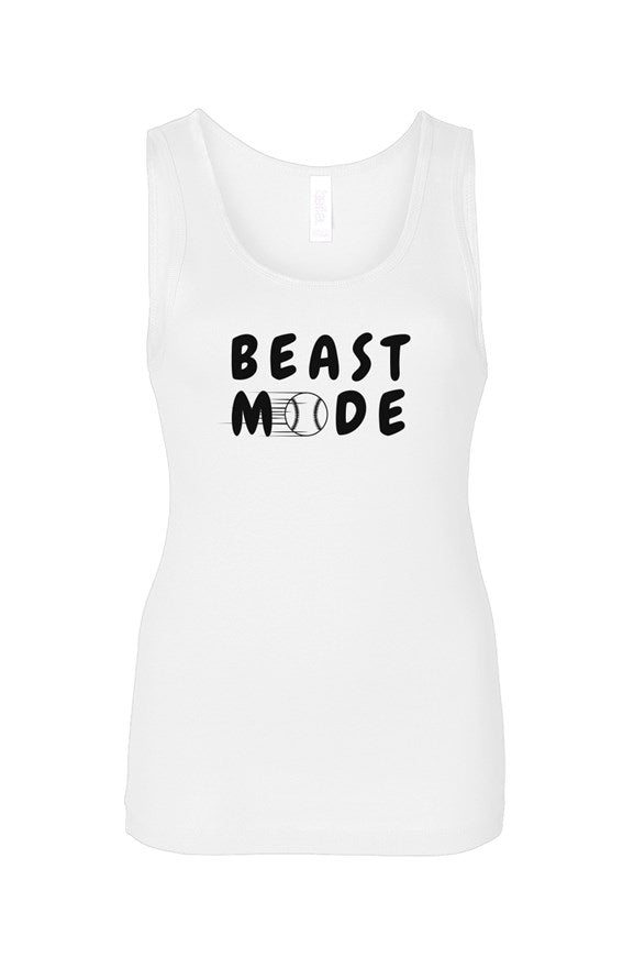 Beast Mode: Baseball Edition Rib Tank (white)