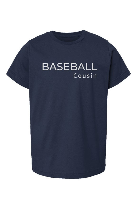 baseball cousin youth tee - navy