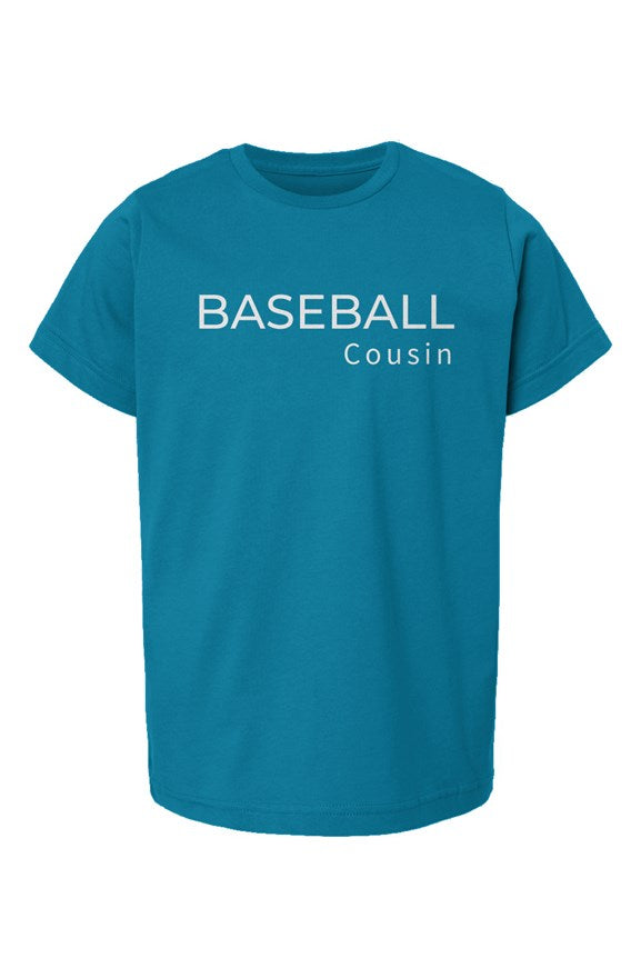 baseball cousin youth tee - cobalt