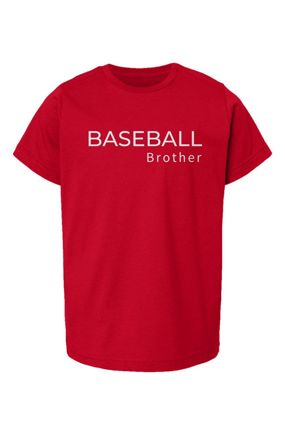 baseball brother youth tee - red