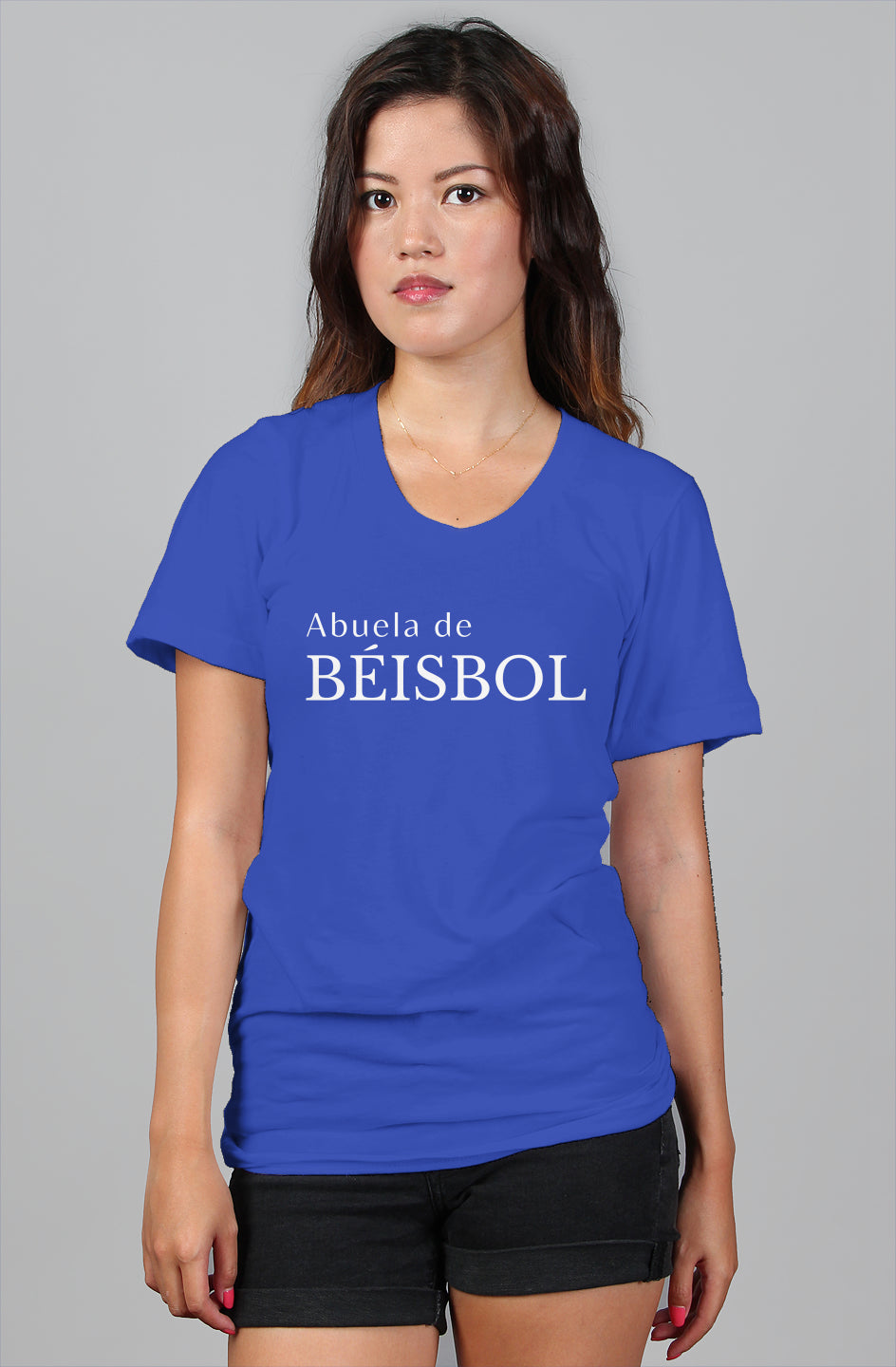 camiseta de la abuela de beisbol - azul