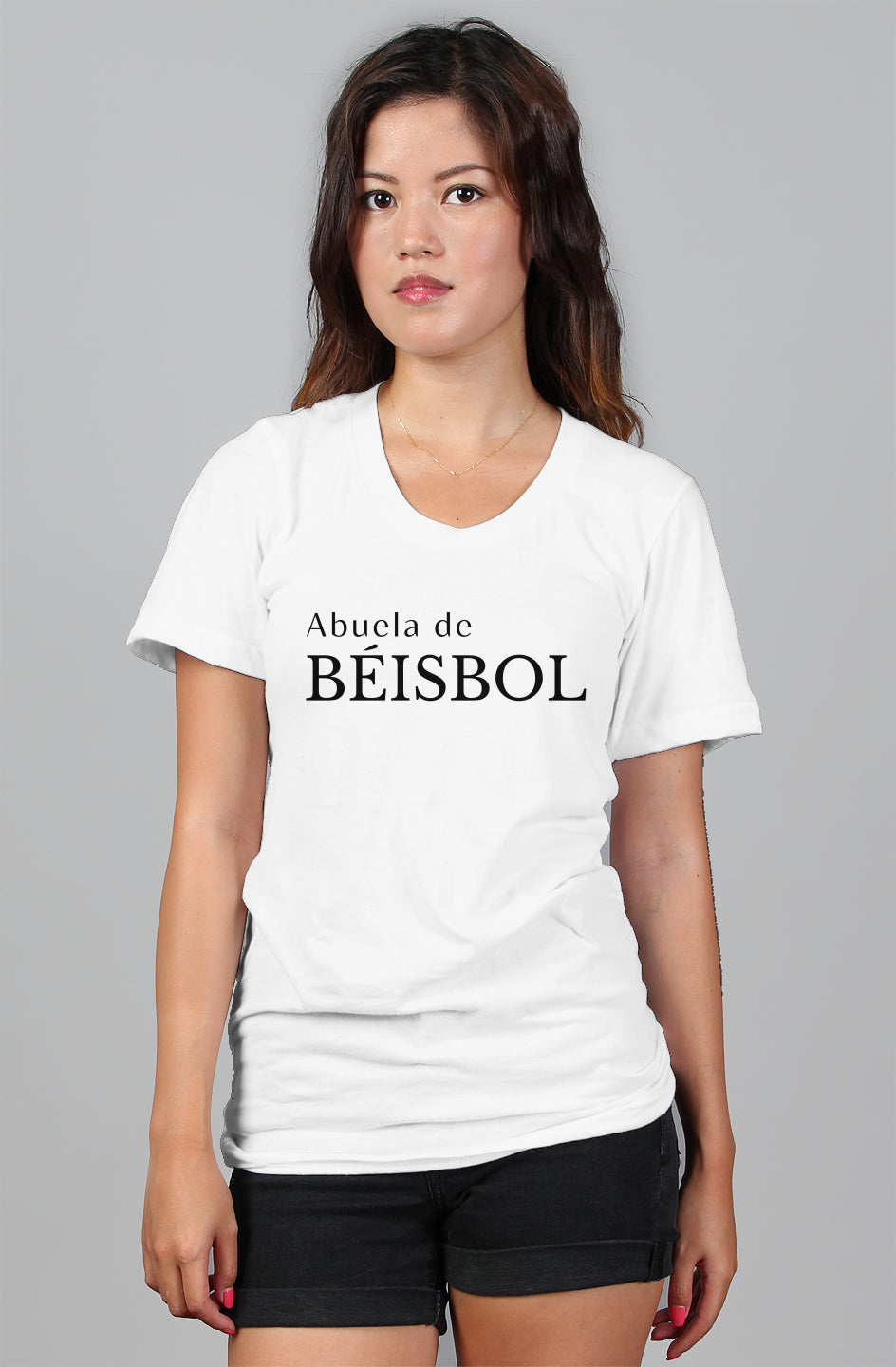 camiseta de la abuela de beisbol - blanca