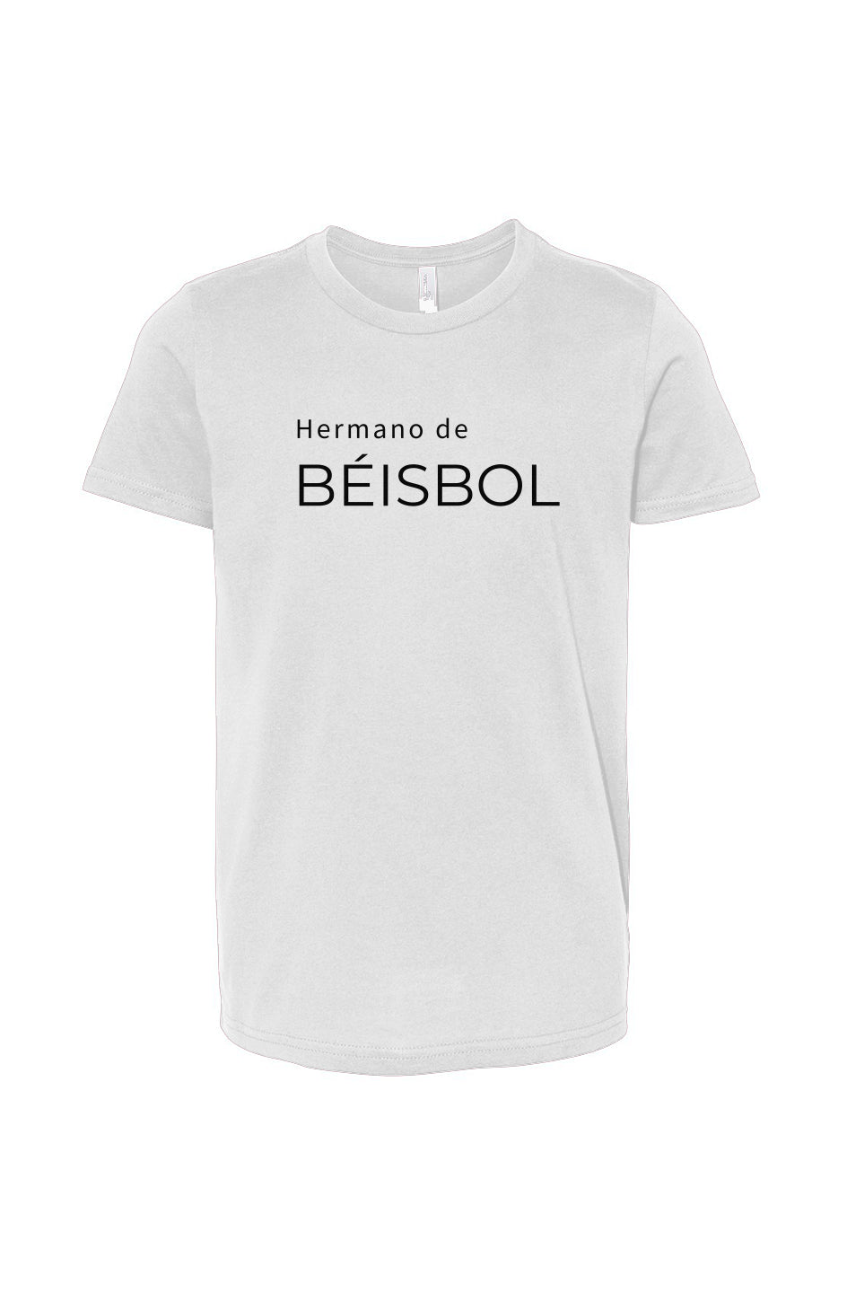 Camiseta Juvenil de Hermano de Béisbol - blanco