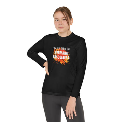 Youth Long Sleeve Tee - En Mirada de Hermana Basquetera - Sporty Style for Young Athletes